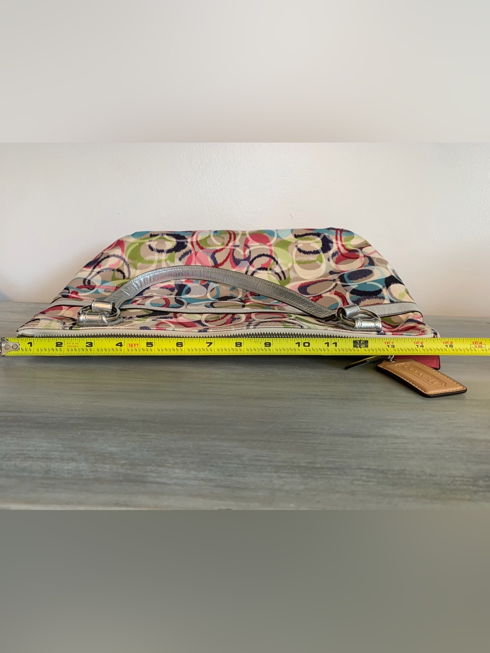 Coach bag purse Multicolor C logo shoulder bag tote designer discontinued y2k - Picture 10 of 12